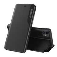 Eco Leather View Case elegant bookcase type case with kickstand for iPhone 13 Pro Max black, Hurtel