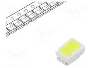 LED; white cold; SMD; PLCC2; 1400÷1600(typ)-1800mcd; 6500K; 120° OPTOSUPPLY