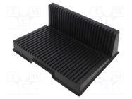 Conductive PCB stand; ESD; 265x205x95mm; black STATICTEC