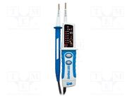 Tester: electrical; LED; 0÷60Hz; Additional functions: torch; IP64 PEAKTECH