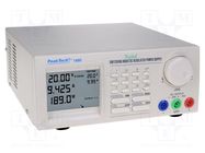 Power supply: programmable laboratory; Ch: 1; 1÷20VDC; 1÷10A; 200W PEAKTECH