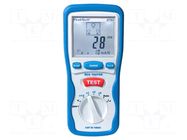 RCD; LCD; 3 digit; 10mA,30mA,100mA,500mA,1000mA; VAC: 230V; IP40 PEAKTECH