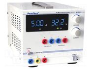 Power supply: laboratory; adjustable,multi-channel; 0÷30VDC PEAKTECH