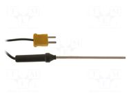 Probe: K-type temperature; -50÷300°C; Probe l: 3mm; Accur: ±2.5°C PEAKTECH