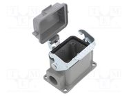 Enclosure: for HDC connectors; size D6B; with latch; with cover DEGSON ELECTRONICS