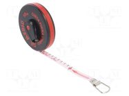 Measuring tape; L: 10m; Width: 15mm; ABS; measure MEDID