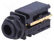 Connector: Jack 6,3mm; socket; female; mono; ways: 2; straight; THT NEUTRIK