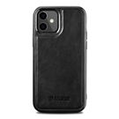 iCarer Leather Oil Wax case covered with natural leather for iPhone 12 mini black (ALI1204-BK), iCarer