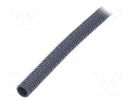 Protective tube; Size: 12; polyamide 6; grey; L: 50m; PCL; Øint: 12mm PMA