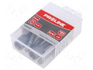 Screwdriver bit; 1/4"; HEX 10mm; 5pcs. PROLINE