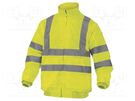 Wind jacket; Size: L; yellow; RENO HV; with removable sleeves DELTA PLUS