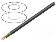 Wire; H05VV-F,OWY; 3G1mm2; round; stranded; Cu; PVC; black; Class: 5 MANEX