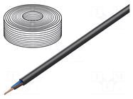 Wire; H07RN-F,TITANEX®; 2x4mm2; round; stranded; Cu; rubber; black HELUKABEL