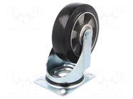 Transport wheel; Ø: 160mm; W: 50mm; H: 195mm; torsional; 350kg; steel RADER