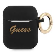 Guess GUA2SSSK AirPods cover black/black Silicone Vintage Script, Guess