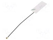 Antenna; GSM,LTE; 1.76dBi; linear; self-adhesive; Len: 100mm; U.FL MOLEX