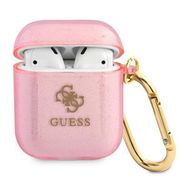 Guess GUA2UCG4GP AirPods cover pink/pink Glitter Collection, Guess