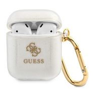 Guess GUA2UCG4GT AirPods cover Transparent Glitter Collection, Guess