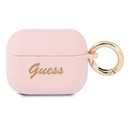 Guess GUAPSSSI AirPods Pro cover pink/pink Silicone Vintage Script, Guess
