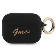 Guess GUAPSSSK AirPods Pro cover black/black Silicone Vintage Script, Guess