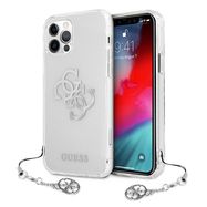 Guess GUHCP12LKS4GSI iPhone 12 Pro Max 6.7&quot; Transparent hardcase 4G Silver Charms Collection, Guess