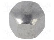 Nut; hexagonal; M20; 2.5; A2 stainless steel; 30mm; BN 13244; dome BOSSARD