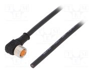 Connection lead; M8; PIN: 3; angled; 5m; plug; 50VAC; 4A; 0800; PVC LUTRONIC