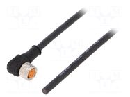 Cable: for sensors/automation; M8; PIN: 3; angled; 5m; plug; 60VDC LUTRONIC