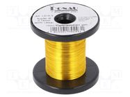 Silver plated copper wires; 0.15mm; yellow; Cu,silver plated DONAU ELEKTRONIK