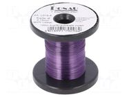 Silver plated copper wires; 0.15mm; violet; Cu,silver plated DONAU ELEKTRONIK