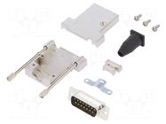 Connector: D-Sub; PIN: 15; plug; male; soldering; for cable; black ENCITECH