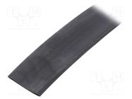 Heat shrink sleeve; glueless; 3: 1; 18mm; L: 50m; black; reel 3M