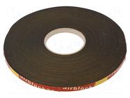 Gasket; EPDM; Thk: 2mm; black; L: 20m; W: 10mm RST ROZTOCZE