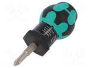 Screwdriver: standard; Pozidriv®; PZ2; STUBBY; Blade length: 25mm WERA