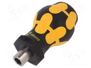 Screwdriver handle; ESD; STUBBY; Holder: C6,3mm; 1/4"; 54mm WERA