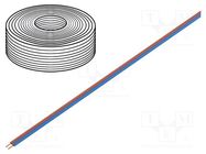 Wire; LiYz; 2x0.25mm2; 350V; Package: 50m; Cu; stranded; red,blue DONAU ELEKTRONIK