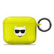 Karl Lagerfeld KLA3UCHFY AirPods 3 cover yellow / yellow Choupette, Karl Lagerfeld