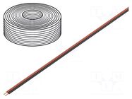 Wire; LiYz; 2x0.25mm2; 350V; Package: 50m; Cu; stranded; black,red DONAU ELEKTRONIK