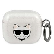 Karl Lagerfeld KLA3UCHGS AirPods 3 cover srebrny/silver Glitter Choupette, Karl Lagerfeld