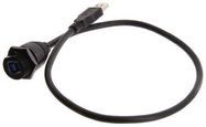 USB CABLE, 3.0 A PLUG-B RCPT, 19.7"