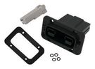 RECT PWR HOUSING KIT, RCPT, 2POS, PC/PBT