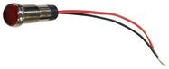 LED INDICATOR, PANEL, 12.7MM, RED, 120V