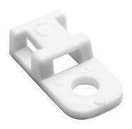 CABLE TIE MOUNT, SCREW/RIVET, 4.3MM, WHT