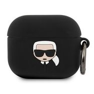 Karl Lagerfeld KLACA3SILKHBK AirPods 3 cover czarny/black Silicone Ikonik, Karl Lagerfeld