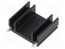 Heatsink: extruded; U; TO220; black; L: 25mm; W: 29mm; H: 12mm; 14K/W ALUTRONIC