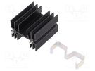 Heatsink: extruded; H; TO218,TO220,TOP3; black; L: 38mm; W: 35mm ALUTRONIC