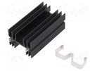 Heatsink: extruded; H; TO218,TO220,TOP3; black; L: 63mm; W: 35mm ALUTRONIC