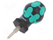 Screwdriver: standard; Phillips; PH1; STUBBY; Blade length: 25mm WERA