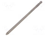 Screwdriver bit; Pozidriv®; PZ2; Overall len: 150mm; PROFESSIONAL WIHA