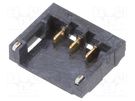 Socket; wire-board; male; 1.2mm; PIN: 3; SMT; on PCBs; -25÷85°C; 50V ADAM TECH